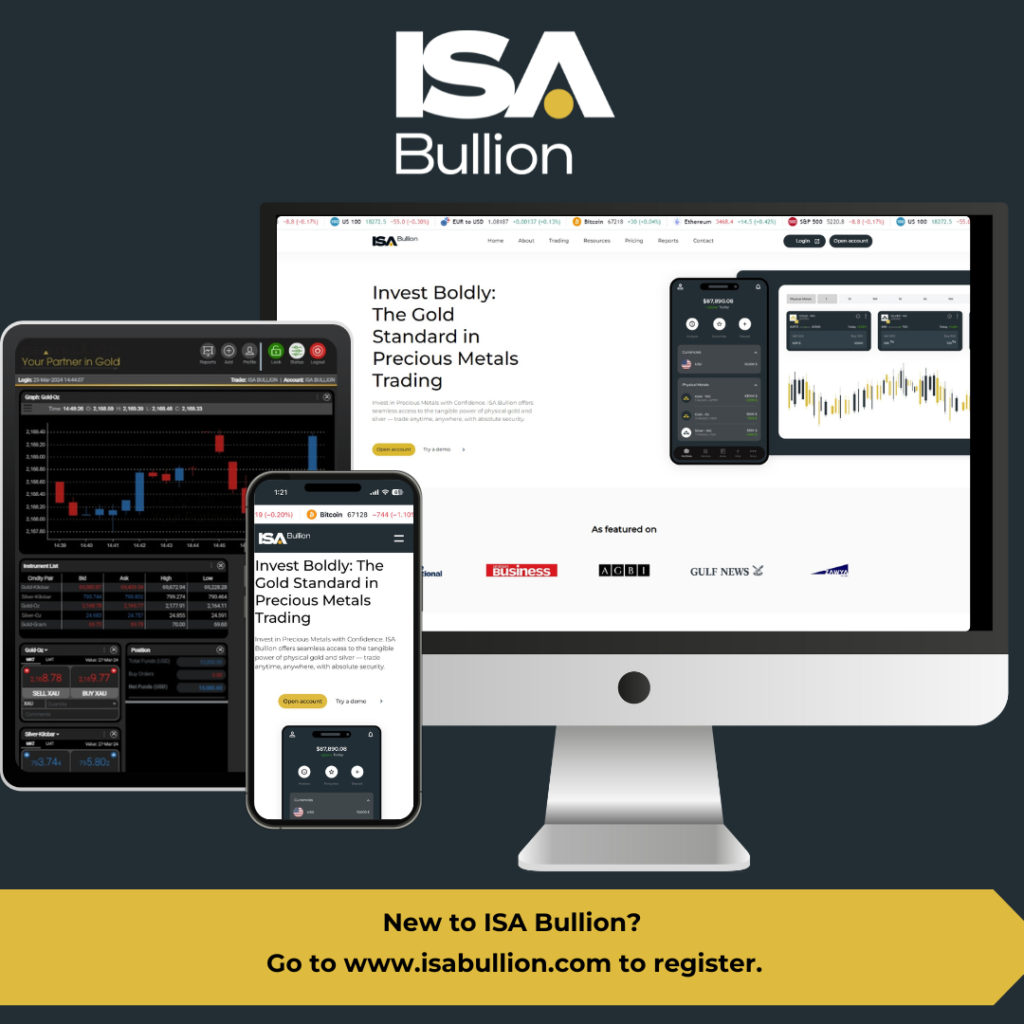 ISA Bullion trading platform interface