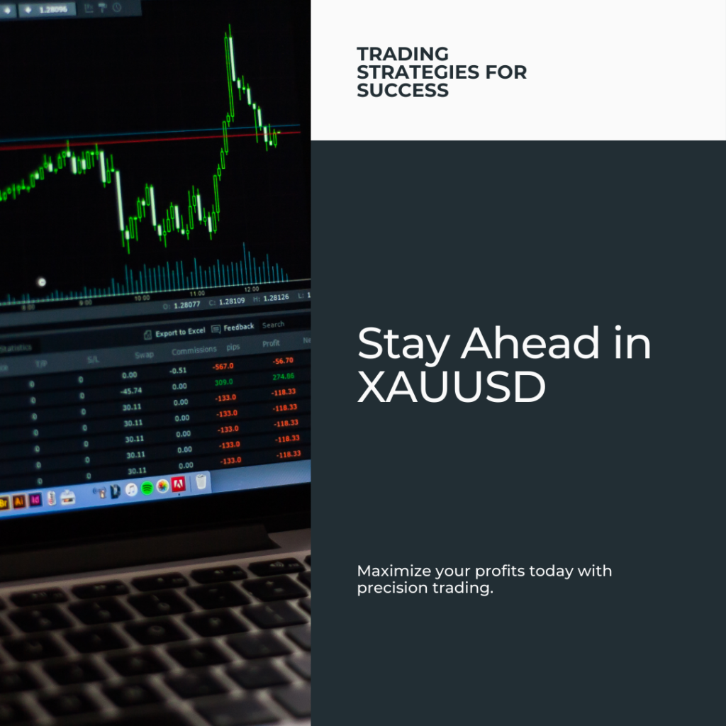 A laptop screen displaying live gold price charts and trading data, emphasizing strategies for successful XAUUSD trading.